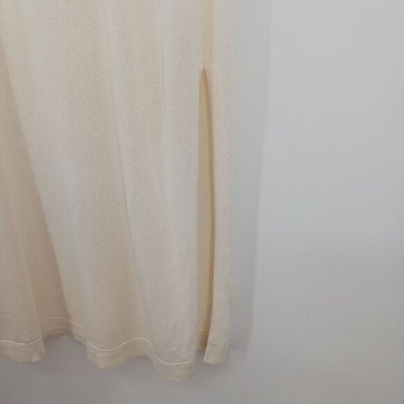 Peruvian Connection Cream DORSAY Midi Knit Skirt Medium Pima Cotton Modal Blend - Picture 11 of 14
